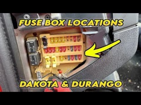 Fuse Box Locations 1996-2003 Dodge Dakota & Durango - YouTube