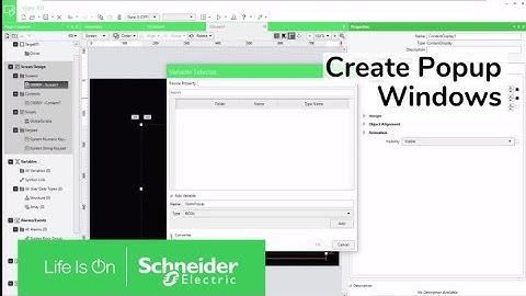 Creating Popup Window in EcoStruxure™ Operator Terminal Expert | Schneider Electric