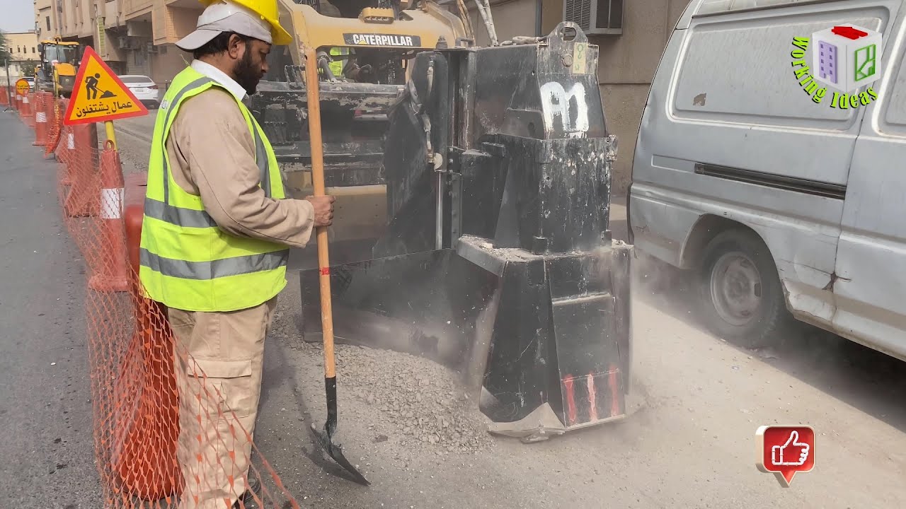 BobCat Road Cutting | Skid Steer Road Cutting | Working ideas | 4K Video