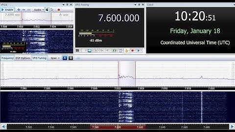 18 01 2019 S11a Cherta Numbers station in Russian to Eu 1020 on 7600 unknown tx site in USB