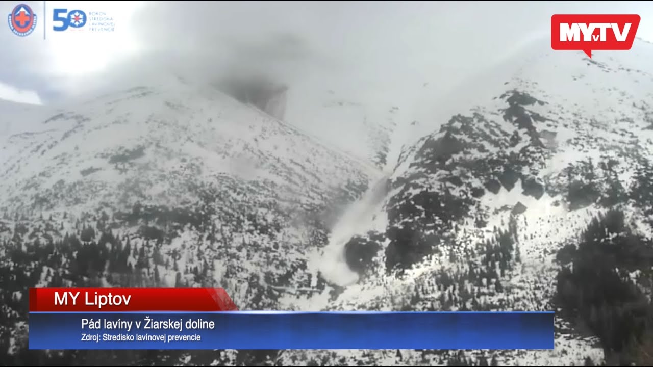 Pád lavíny v Žiarskej doline