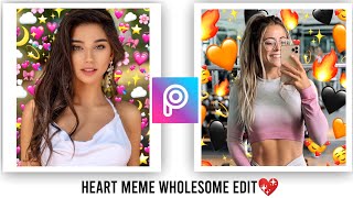 How To Make Heart Emoji / Wholesome Emoji Edit | PicArt Tutorial screenshot 5