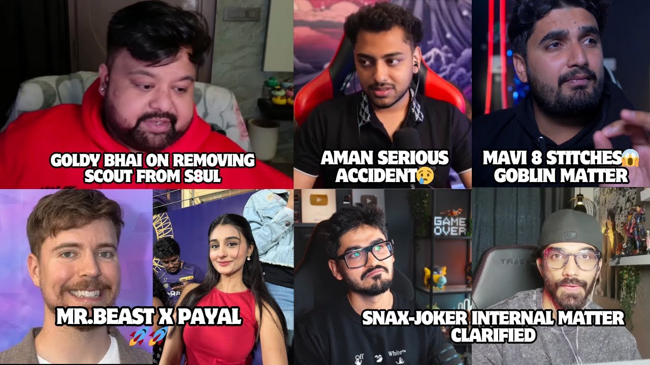 Shocking News! Aman Accident😱Mavi 8 Stitches😢Mavi On Goblin Matter😳Goldy Bhai Reply😢Payal X Mr.Beast