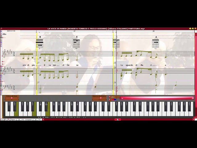 LA VOCE DI MARIA (ROBERTA TORRESI E PAOLO BISONNI) (Idioma ITALIANO)  PARTITURA Chords - Chordify