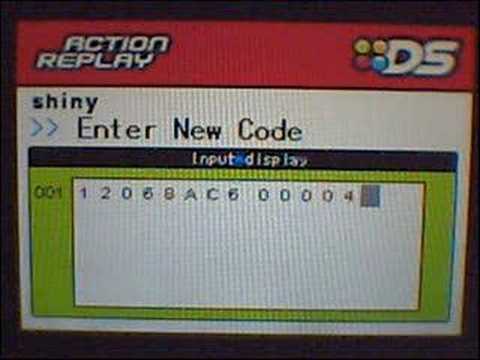 Pokemon Diamond Action Replay Codes For Nintendo DS
