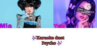 Psycho [Karaoke duet] color coded lyrics mia rodriguez