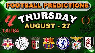 FOOTBALL PREDICTIONS TODAY | Thursday 27 | Europa League |BTTS & Over/Under |#footballpredictions