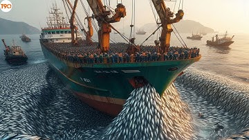 QUÁ NHIỀU! Ngư Dân Hàn Quốc Thu Hoạch Và Chế Biến 100 Tấn Cá Thu - Nhà Máy Chế Biến