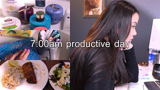 DAY IN THE LIFE 8 MONTHS PREGNANT | WORKING FULL TIME | DETAILED MORNING ROUTINE