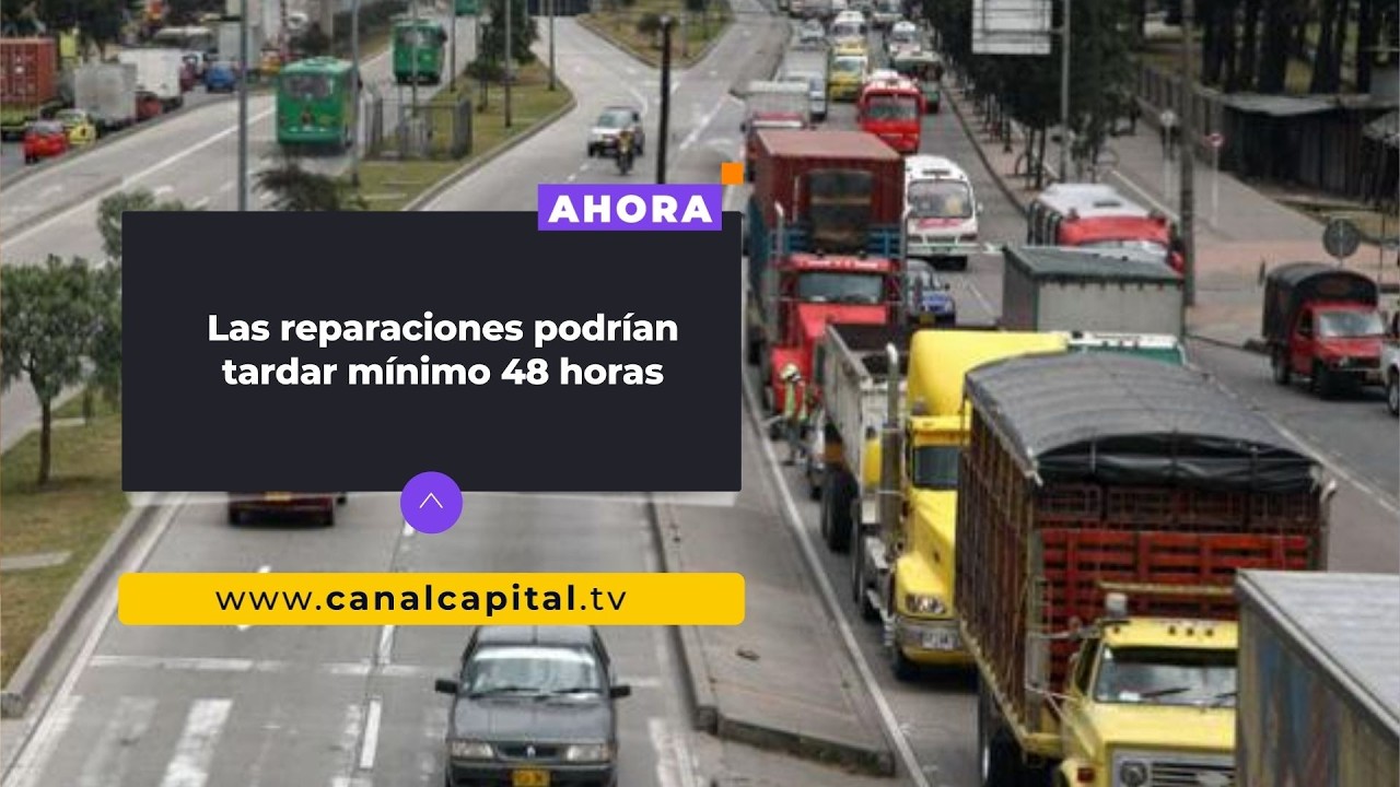 Socavón en la Autopista Sur mantiene 2 de los 3 carriles cerrados | Emergencias