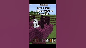 How to build a defense tower in Minecraft. #shorts #minecraft #minecraftshorts
