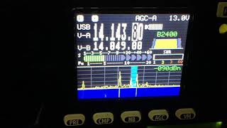 DroidTTY Xiegu G90 copying RTTY contest