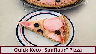 Quick Keto Sunflower Seed Flour Sunflour Pizza (Nut Free and Gluten Free)