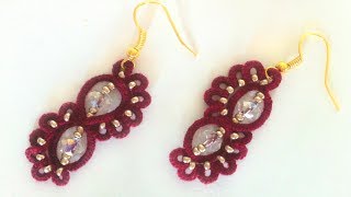 Серьги фриволите иглой Бесконечность Анкарс МК для начинающих DIY Earrings frivolite needle Infinity Серьги фриволите иглой Бесконечность Анкарс МК для начинающих DIY Earrings frivolite needle Infinity