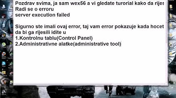 Windows Media Player error fixed Server execution failed (Bos Srb Hrv)