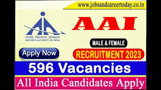 AAI Recruitment 2023 ||  596 Junior Executive & Other Posts || Apply now #JOB #RECRUITMENT #CAREER