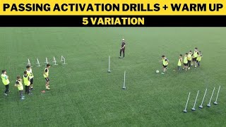 Passing Activation Drills + Warm UP | 4 Variation |  Football\/Soccer Drill