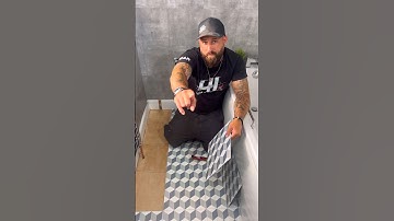 How To Cut Vinyl Tiles (No Measuring) #asmr #diy #shorts