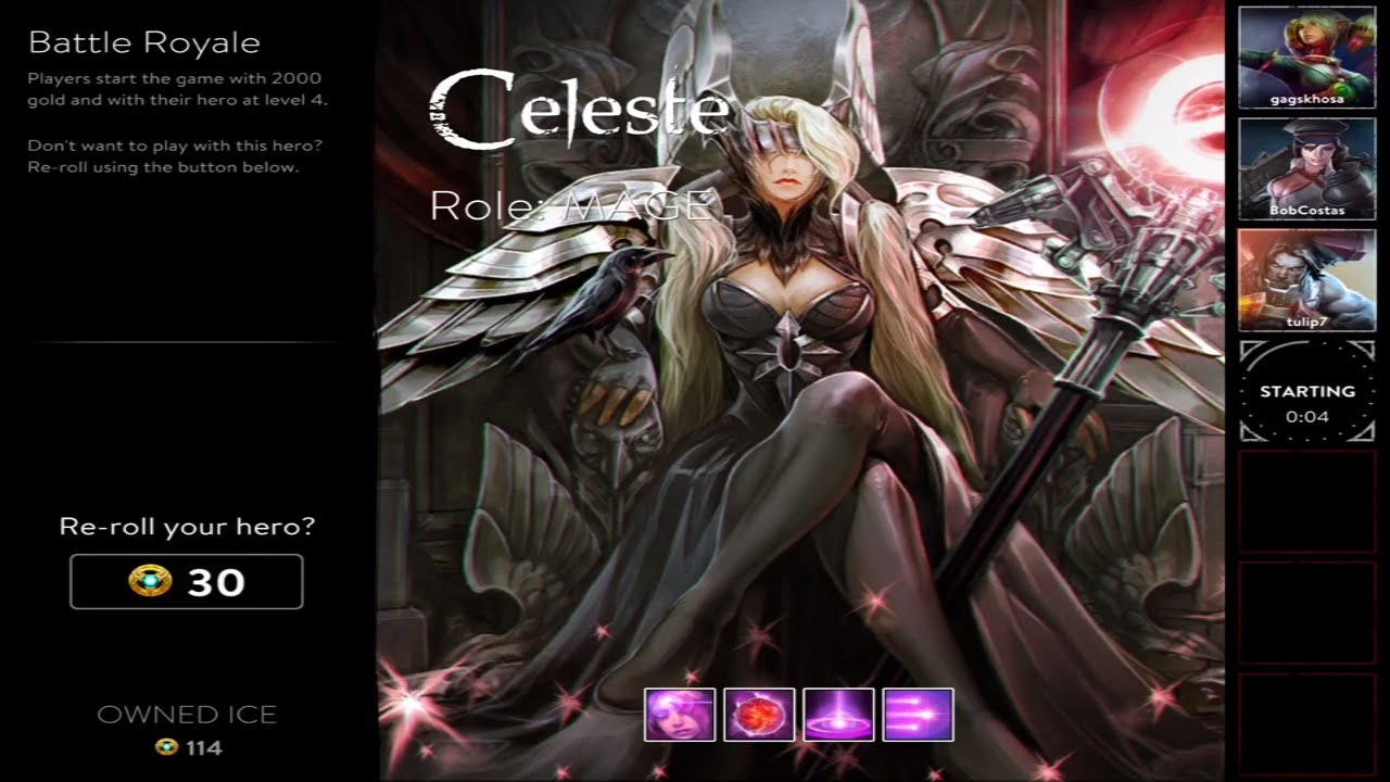 Star queen celeste tier 3 win battle royale.  Vainglory