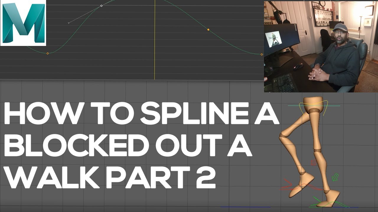 How To Spline a Blocked Out Walk Part 2 - Starting with the legs