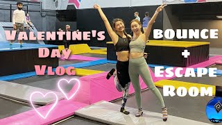 Valentine's Date Vlog | Bounce & Escape Room