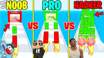 SHINCHAN PLAY MONEY GUN RUN WITH OGGY & CHOP NOOB VS PRO VS HACKER VS GOD