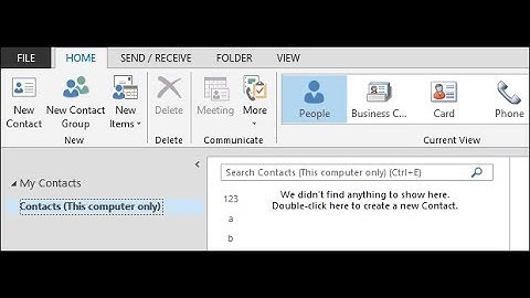 Microsoft Outlook 2013 - Module 5: Manage Contacts Create Contacts