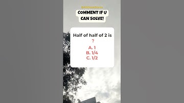 Half of half of 2 is ? #maths #shorts #riddlemathzone #pemdas