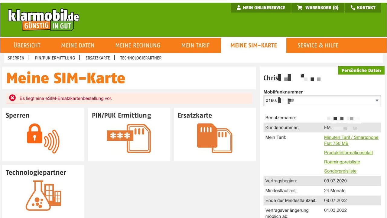 Klarmobil eSIM Umstellung Wirklich in wenigen Sekunden? 🤔 YouTube