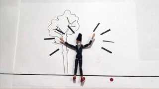 The life of a clock pointer - Stop motion