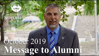 Message to Alumni | October 2019