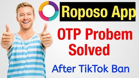Roposo App OTP Probem Solved After Tiktok ban|OTP Probem In Reposo App|Indian TikTok