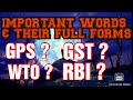 IMPORTANT WORDS &amp; THEIR FULL FORM  BY DTS GK WORLD