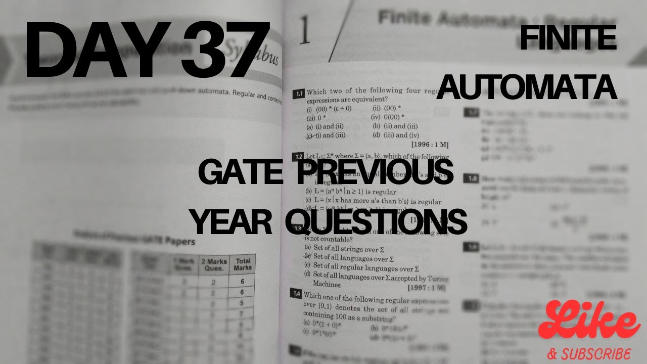 GATE 2026 Theory of Computation PYQ's  |  Day 37