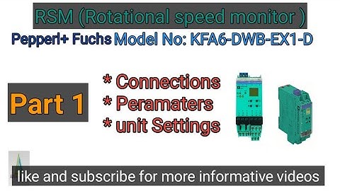 KFA6-DWB-EX1-D Peramaters #what is Rotational speed monitor