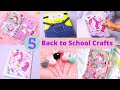 5 DIY School Supplies / Easy Craft Ideas For Back to School Crafts