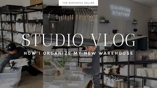 Studio Vlog | No. 10 | How I Organize my Studio | New Neon Sign | Cash Stuffing | Budgeting