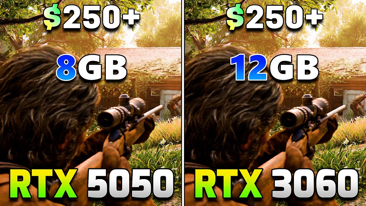 RTX 5050 vs RTX 3060 comparison
