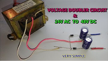 Simple AC to DC converter with Voltage Doubler Circuit using diode & capacitor(V in=2 V out)