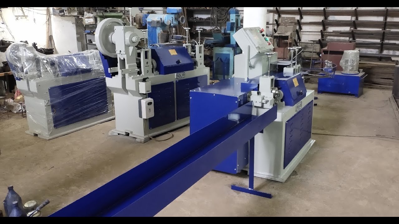 PLC rod cutting machine - YouTube
