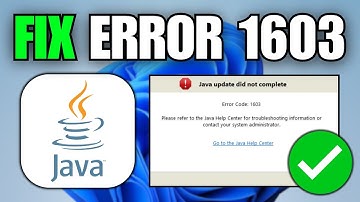 How To Fix Java Update Error 1603 (Windows 10 & 11)
