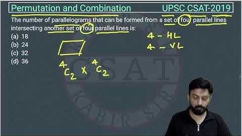 2019 CSAT Permutation, The number of parallelograms that can be formed from a set of four