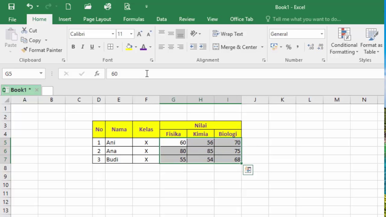 Cara Buat Tabel Pada Excel - IMAGESEE