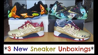 3 New Sneaker Unboxings + Lebron 11 EXT "Kings Crown" + NikeID Lebron + Ronnie Fieg Asics "USA"