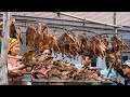 SMOKED BBQ DRIED DUCKS WITH BICYCLE WHEEL - Cooking Dried Duck Recipe@KitchenFoods