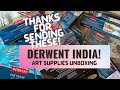 Unboxing Art Supplies sent by Derwent India (Lightfast, Inktense, Drawing Colored Pencils, Papers)