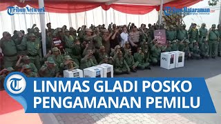 Anggota Linmas di Tulungagung Gladi Posko Pengamanan Pemilu 2024