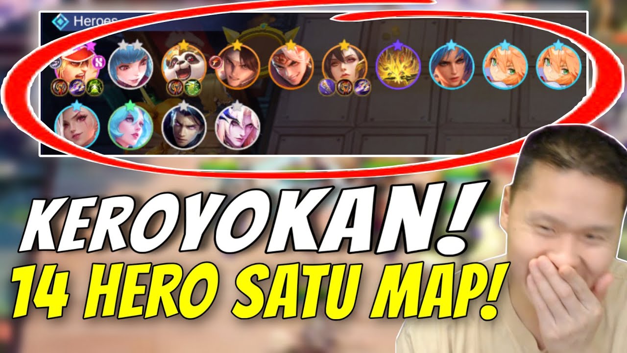 14 HERO 1 MAP!! KITA PAKE META KEROYOKAN AJA LAH KALI INI WKWKWK!