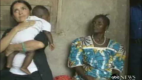 SALMA HAYEK Breast Feeds A Hungry African Child | Actress Act Of Love !