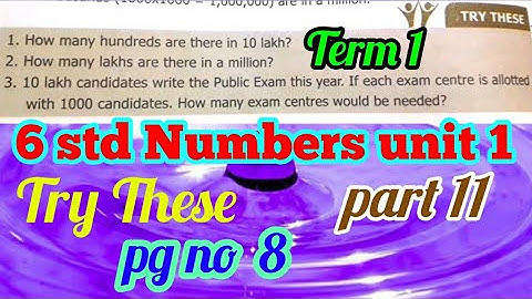 6 std Maths-(unit 1)Numbers -Try These( pg no 8)-part 11-Term 1 - Tamilnadu new Samacheer syllabus